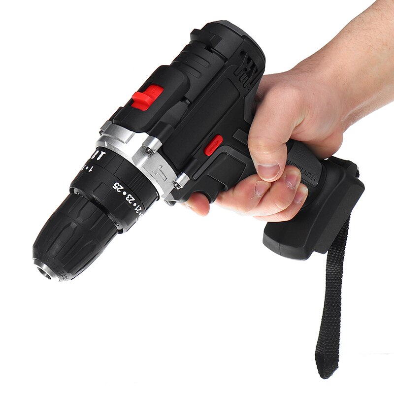 25 Torque Cordless Electric Impact Drill Screwdriver 220V Rechargeable Dual Speed Power Tools Home DIY Tool without Battery