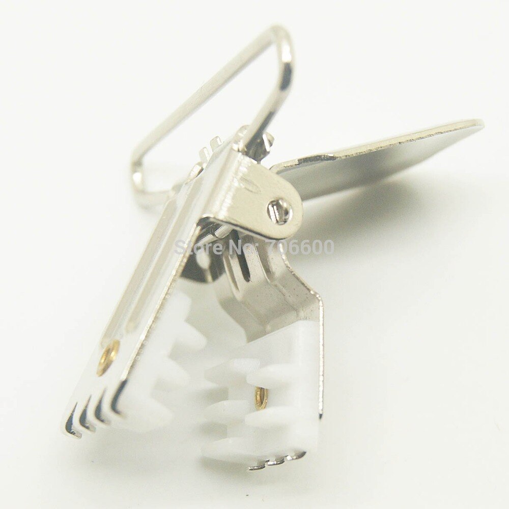 20 st per lot nickel fyrkantig metall hängselklämma med 40mm