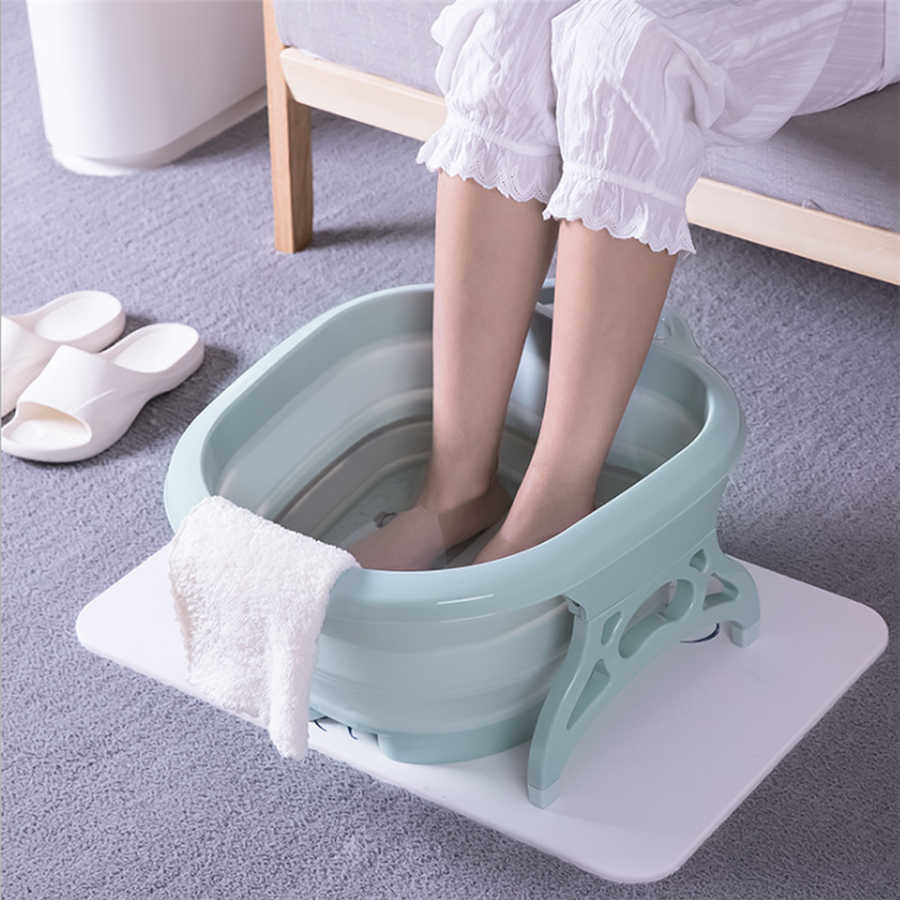 Foldable Foot Bucket Tub Massage Relaxing Foot Spa Bucket Washing Clothes Basin