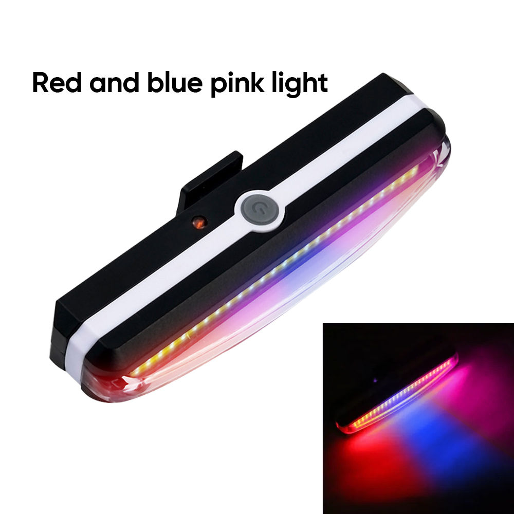 Feu arrière de vélo 6 Modes LED voyant d'avertissement de vélo lampe de poche arrière étanche sécurité vtt vélo vtt casque lumière lampe de cyclisme: Rouge