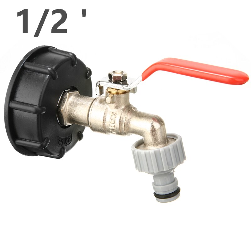 Ibc tankadapter  s60 x 6 1/2 "trädgårdsslang kran vattentank slanganslutning 3/4 " trädgård kran ersättning kontakt montering ventil