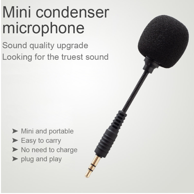 Jacek 3,5 mm mini elastyczny składany mikrofon pojemnościowy 2/3/4 biegun robić telefonu komórkowego głośnik karta dźwiękowa komputer stancjonarny laptop