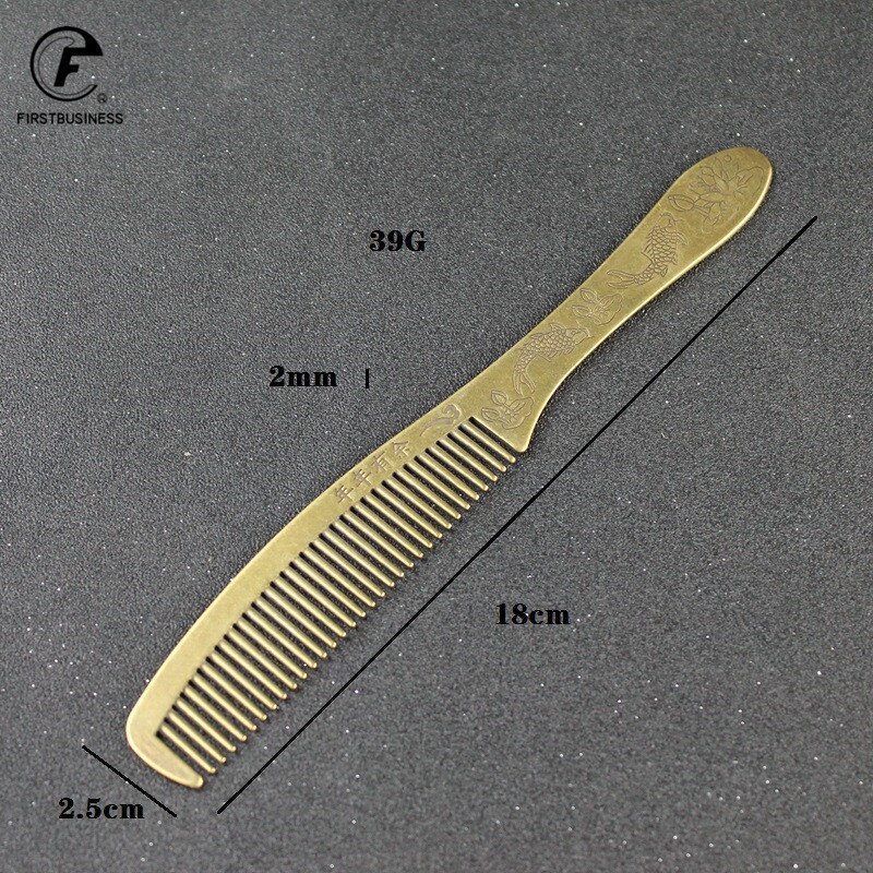 Teacher's day Hair Care Healthy copper comb carp Comb Anti static Hair Care metal Combs Natural Curved Hair Styling Tool