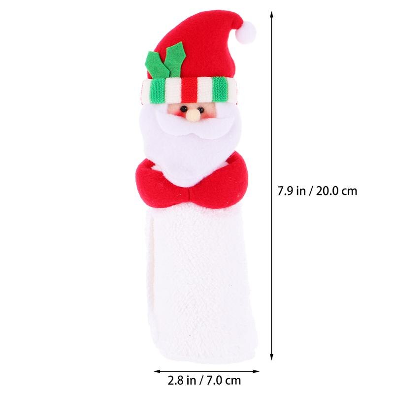 1pc jul håndklæde indretning håndklæde vaskeklud jul (julemanden)