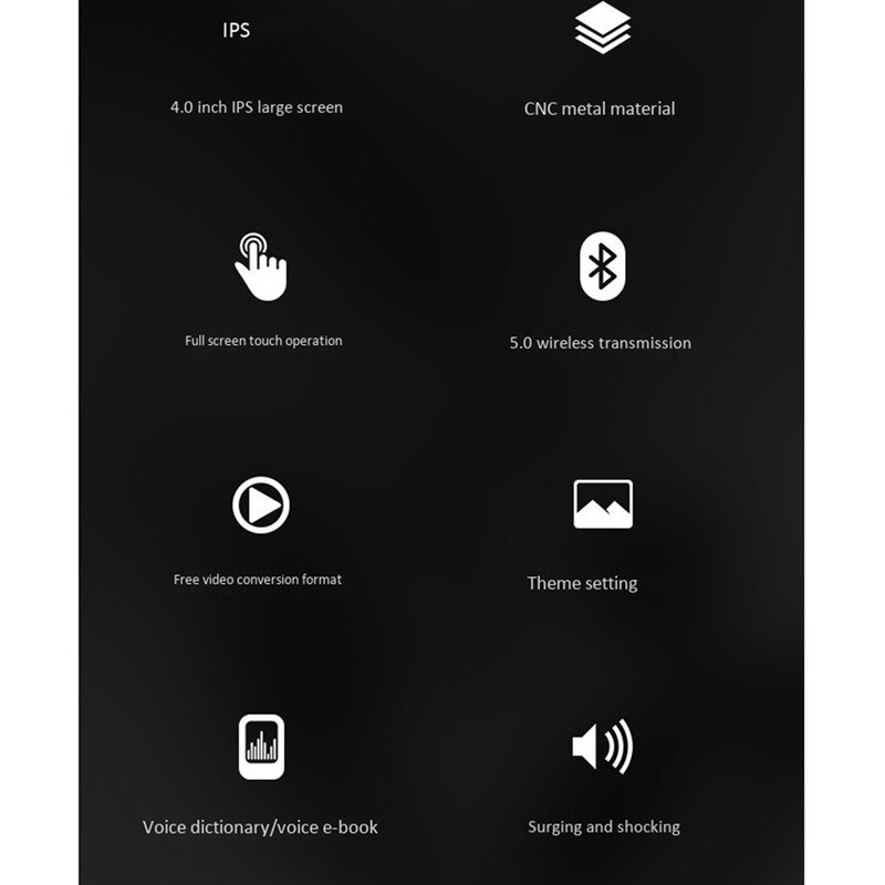 Mp4 muziekspelers 4.0- inch full-sn press  mp3 spelers bluetooth 5.0 walkman hifi geluid