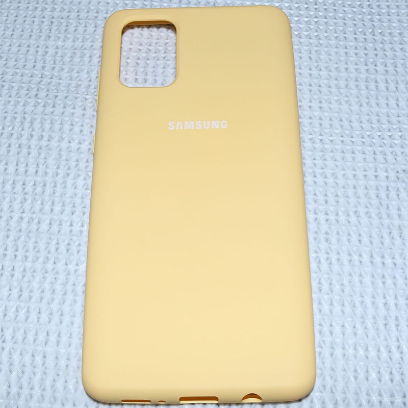 Samsung A51 Caso Posteriore Originale di Silicone Liquido morbida Come la Seta Per Il Caso di Samsung Galaxy A71 Custodia protettiva antiurto cassa Del Telefono: For Galaxy A51 / Yellow