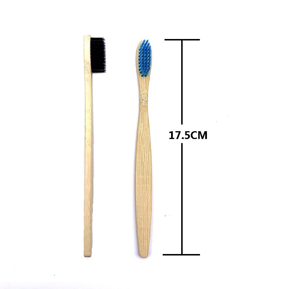 Bamboo Toothbrush Wooden Handle Brush Eco Friendly Tooth Brush Head Cover Oral Care Cleaning Tools Soft Fibre Rainbow Color