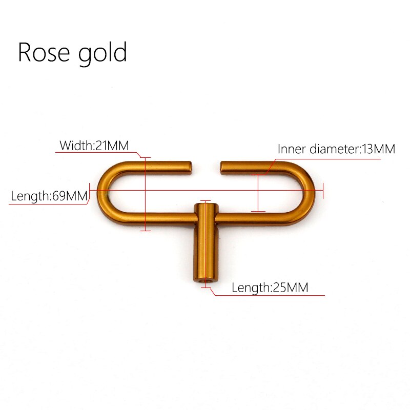 Bamader ketting verkorten of verlengen verstelgesp voor handtas kettingriem tas verstelbare metalen gespen hardware accessoires: Roségoud
