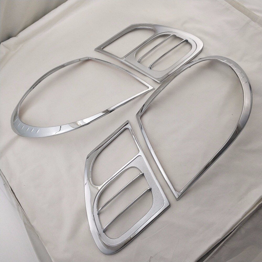 4PCS ABS Chrome TAIL LAMP COVER FOR SUNNY SENTRA 180 2002 Tail Light Cover Lamp Trim