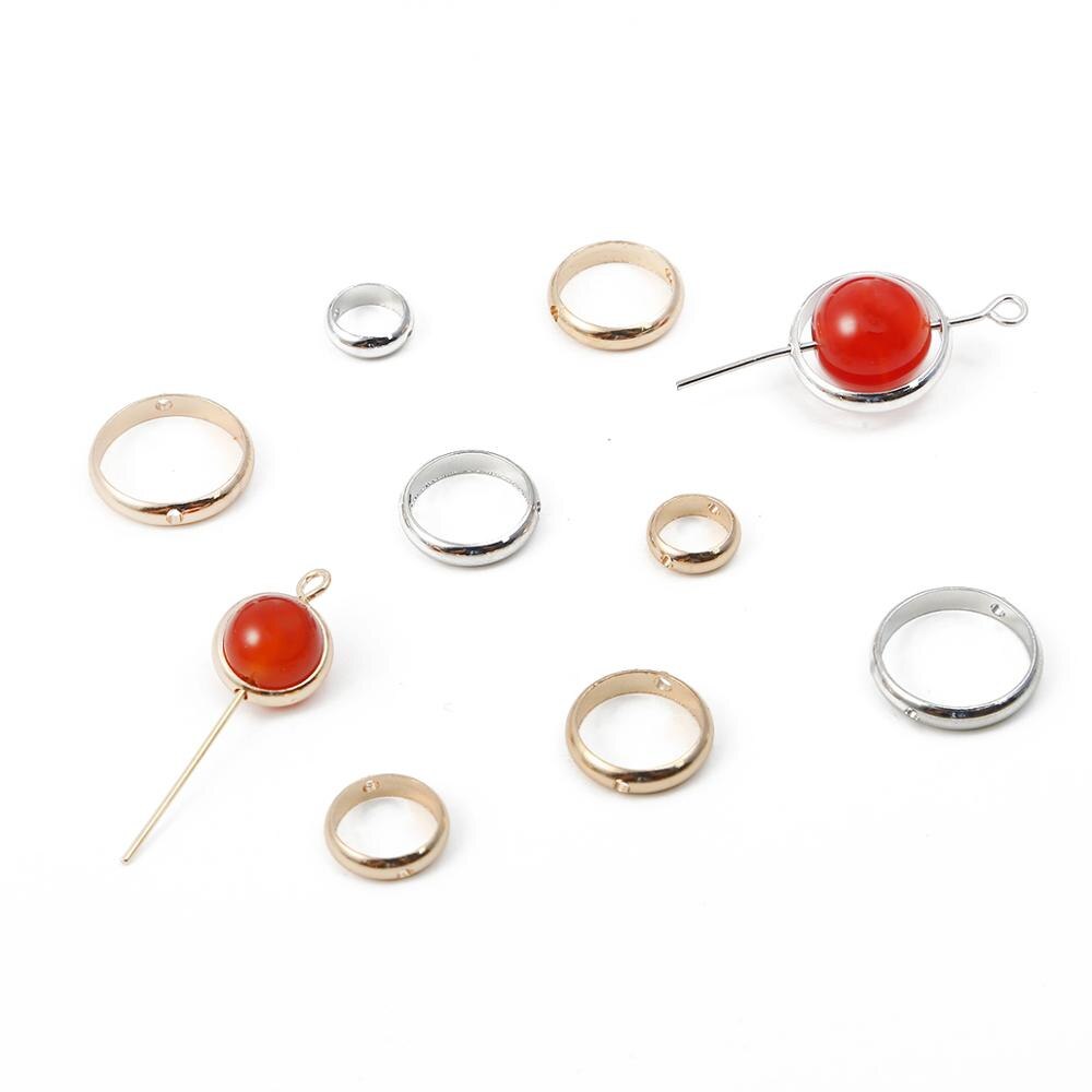 10PCS Kupfer Spacer Perlen Jump Ring Stecker Metall Lose Perlen für Ohrringe Schmuck Machen Zubehör Liefert