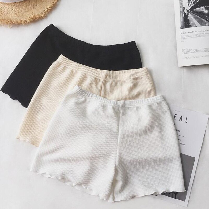 pantalones cortos de seguridad sin costuras de Color sólido suave para mujer de verano bajo la falda cortocircuitos respirables