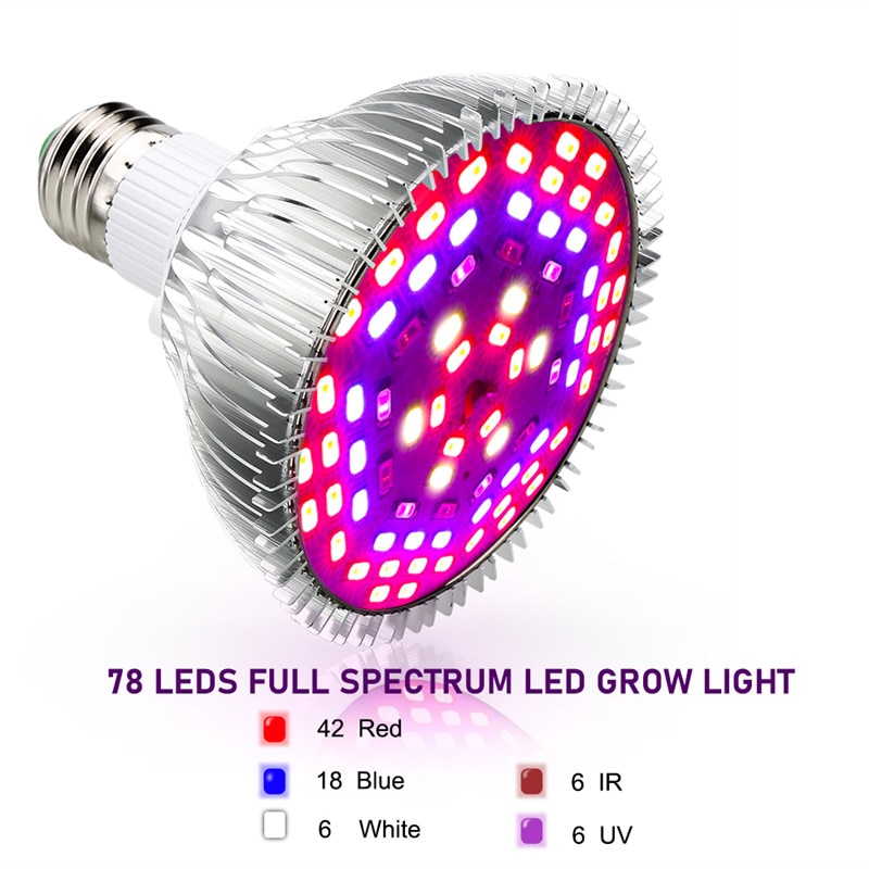 Full Spectrum 50W/100W/120W/150W AC85~265V UV+IR E27 LED Grow Light For Flowering Plant and Hydroponics System LED Aquarium Lamp