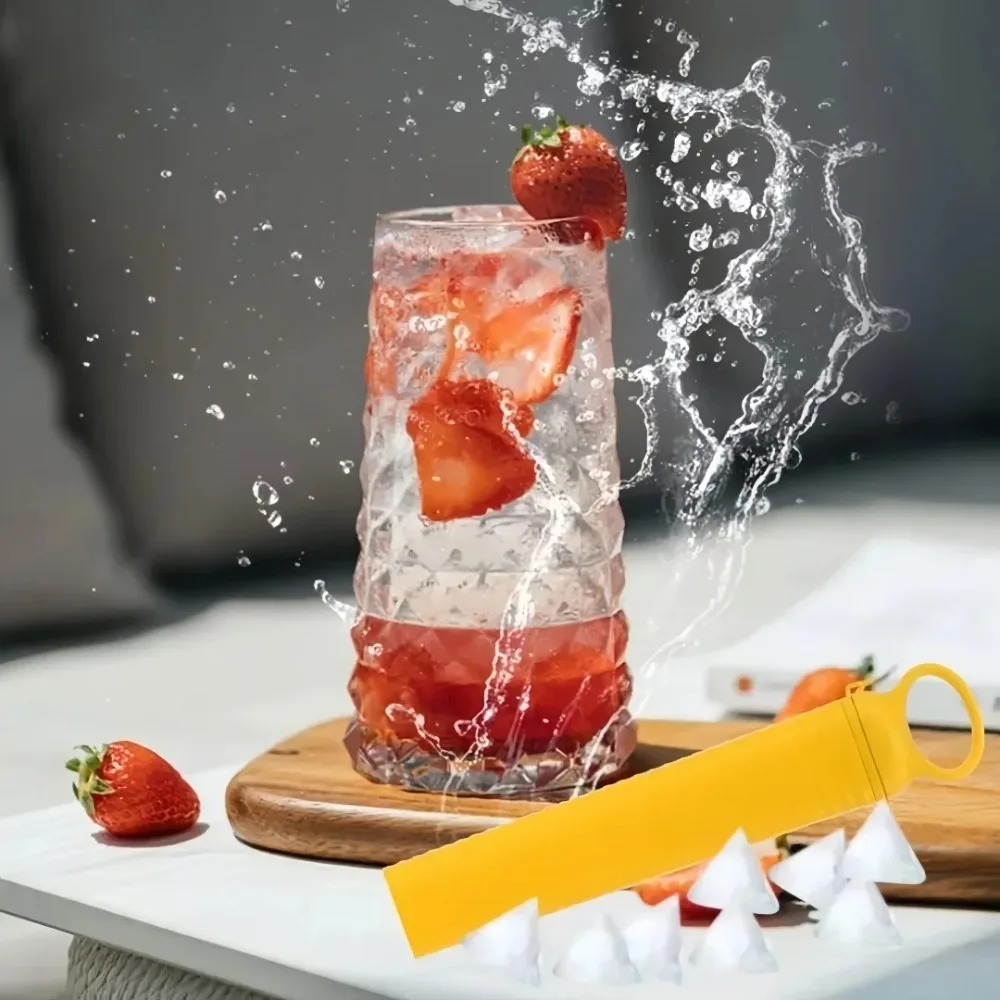 Ice Mold Press-type Ice Lattice Reusable Easy-press Ice Cube Tray with Lid Mini for Freezer Kitchen Supplies