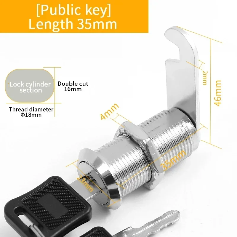 5/20/100Sets Veiligheidsslot Metalen Cilinder Kast Locker Cam Lock Met Sleutels Beveiliging Mailbox Lock lade 16 MM/20 MM/25 MM/30 MM: M / Blauw