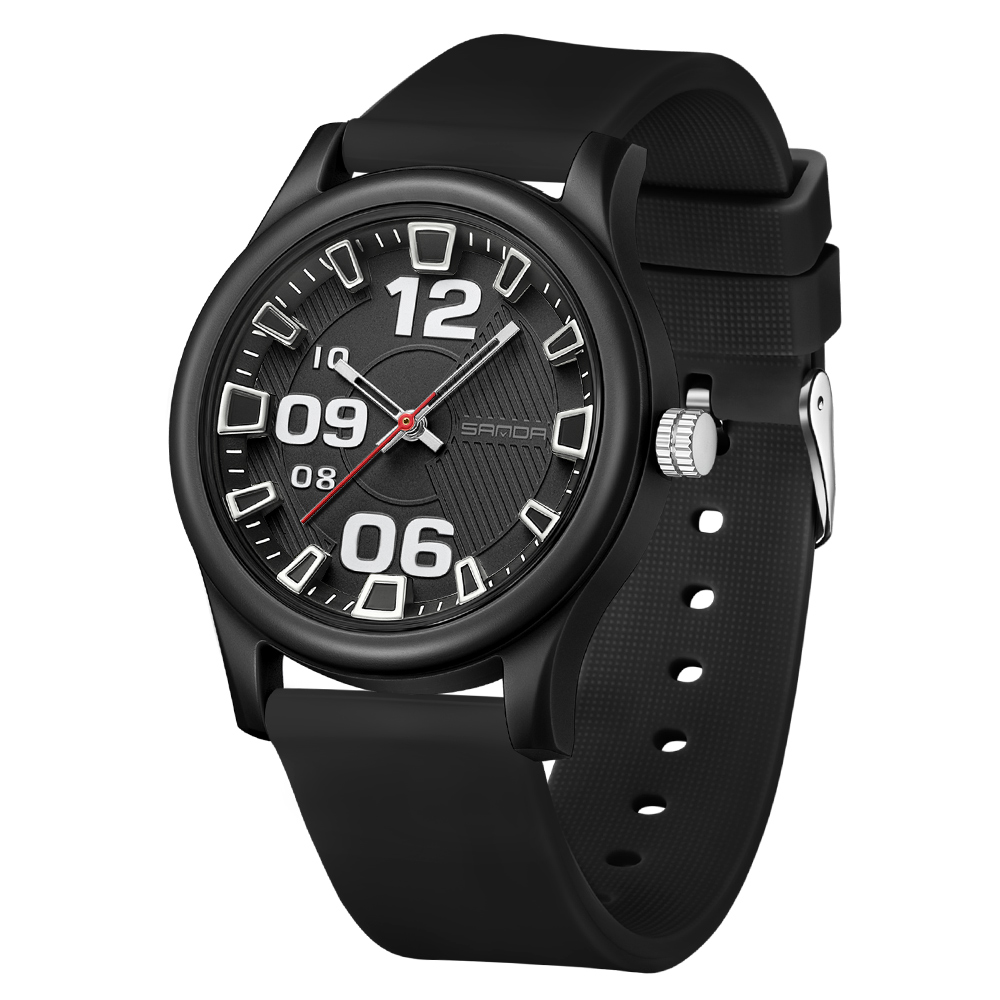 Relojes de para mujer, relojes simples e informales con correa de silicona suave para mujer, relojes de enfermera impermeables para mujer, reloj de pulsera para mujer: Negro