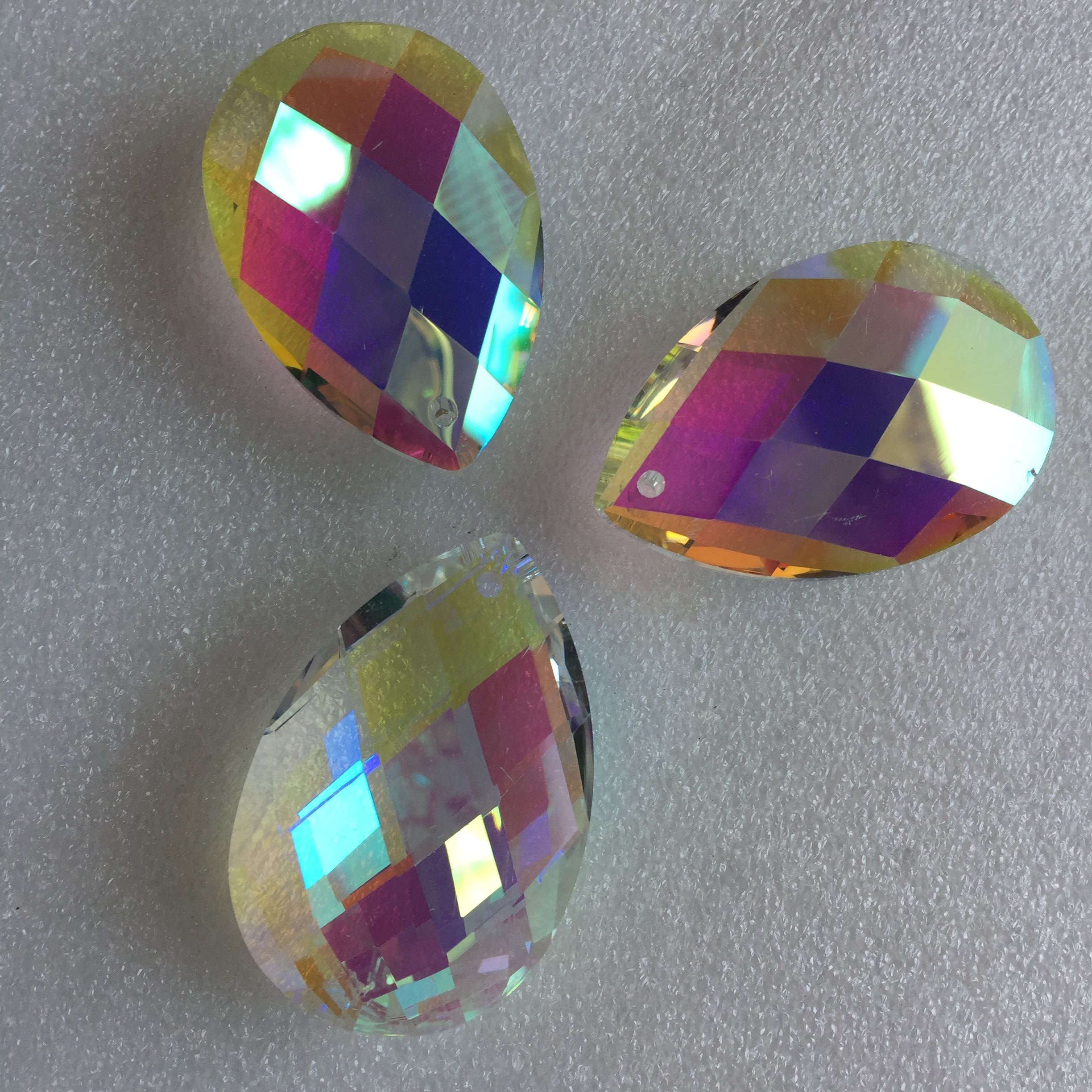 38mm/50mm AB Tear Glass Crystal Prism DIY Pendant Chandelier Jewelry Suncatcher Space Faceted