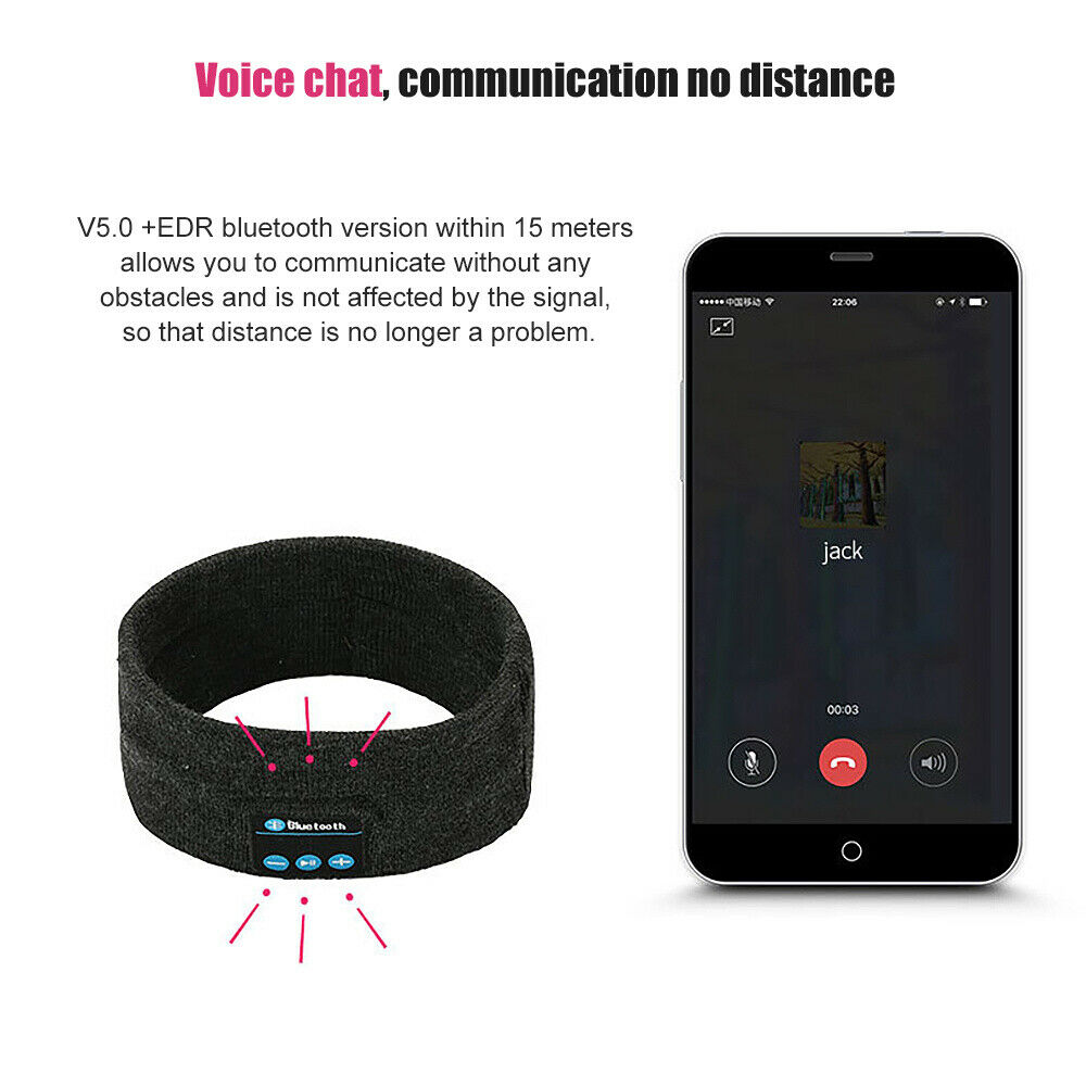 Trådløst bluetooth headset hodebånd usb stereo musikk øretelefon hodetelefon hårbånd sport løping Fitness trening treningsstudio utendørs