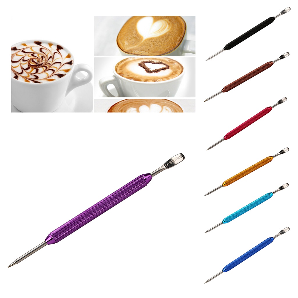 Stainless Steel Art Espresso Coffee Latte Decorating Pen Stick Coffee Fancy Stick Barista Latte Art Pen