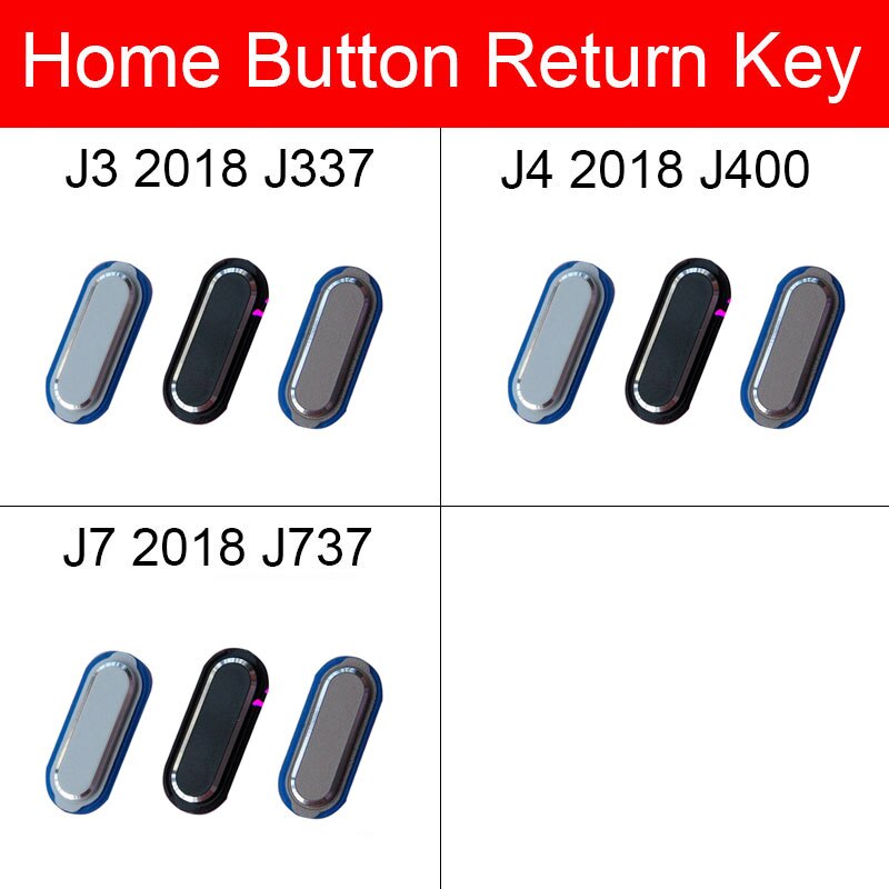 Home Button Voor Samsung Galaxy J3 J4 J7 J337 J400 J737 Menu Sleutel Vingerafdrukherkenning Sensor Knop Flex Kabel onderdelen