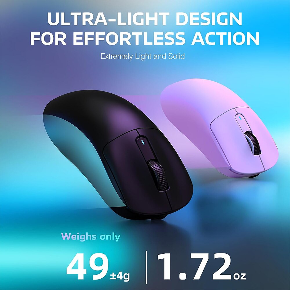 Lekka bezprzewodowa mysz do gier X3 z 3 trybami 2.4G USB-C Przewodowy czujnik optyczny Bluetooth 26K DPI PAW3395 do komputera PC/laptopa/Win/Mac