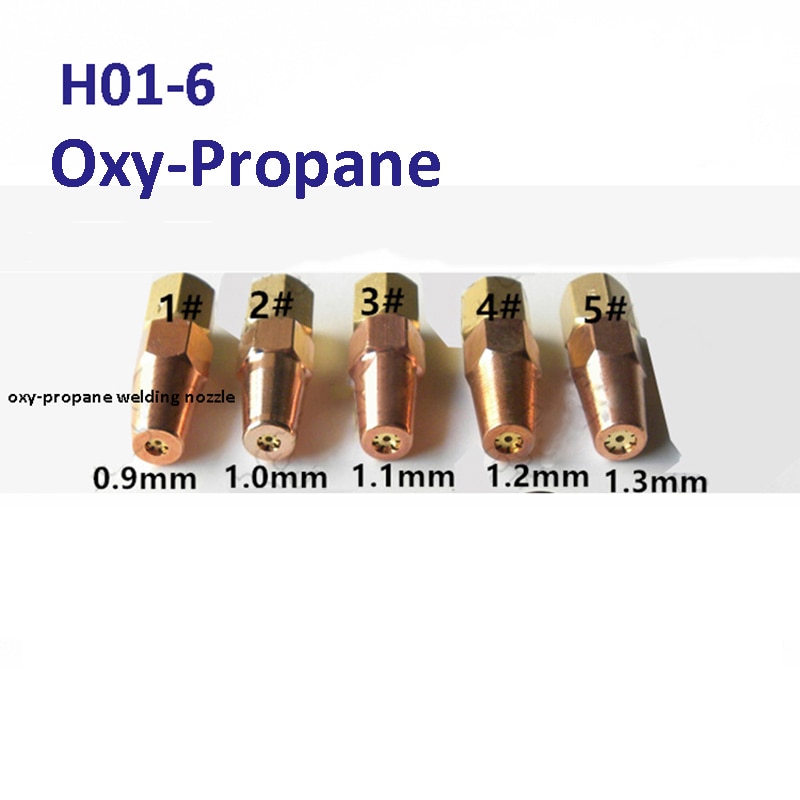 Oxy-propan svejsedyse svejsespidser 1# 2# 3# 4# 5#  til  h01-2 h01-6 h01-12 h01-20 svejsebrændere