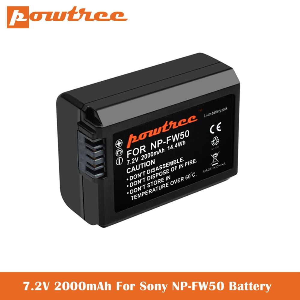 2000 mah np -fw50 batteri+lcd dobbelt oplader til sony alpha  a6500 a6300 a6000, a7s, a7, a7s ii , a7s, a5100, a5000, a7r, a7 ii kamera: 1 picec batteri