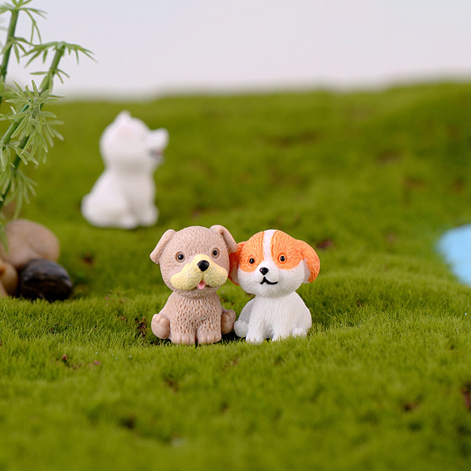 12 Stuks Leuke Cartoon Hars Hond Model Speelgoed Voor Miniatuur Fairy Tuin Micro Landschap Decoraties Ornamenten