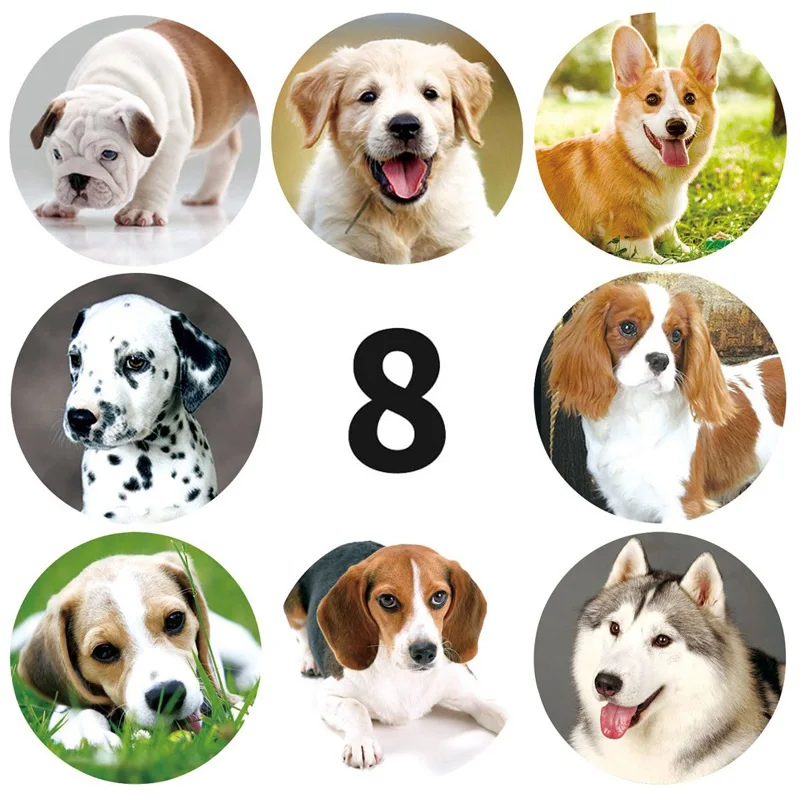 50-500 stks Kids Beloning sticker puppy hond Patroon aanmoediging stickers voor Leraren Leuke Dieren Stickers Briefpapier Stickers