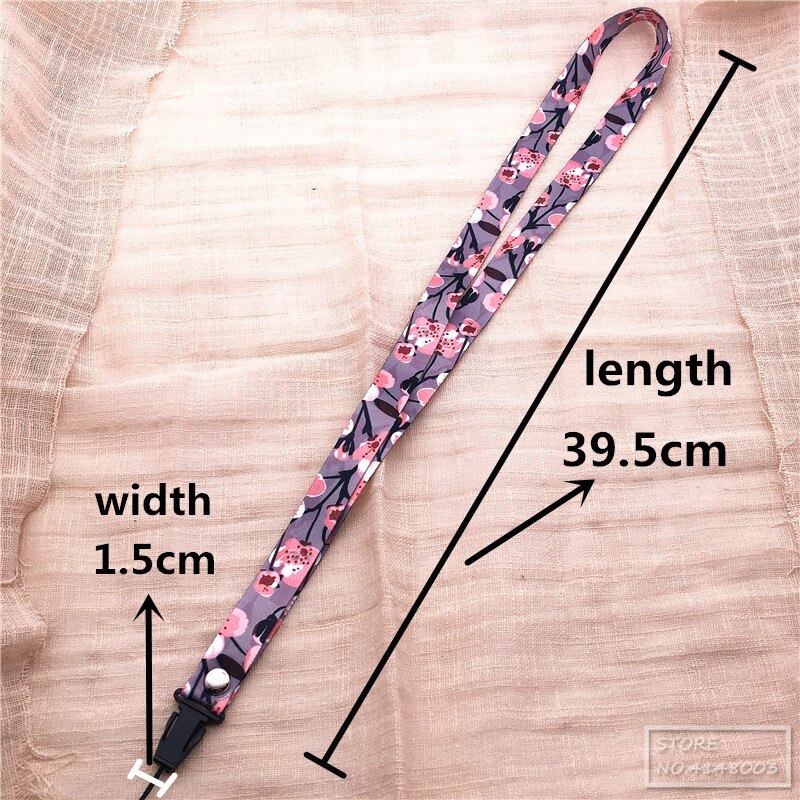 10pcs/lot Spring Scent Inspired flower lanyard neck strap usb flash drive id card Pass Gym lanyard para llaves DIY Hang Rope