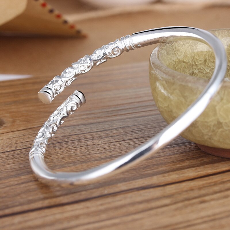 Handgemaakte Mannen Sieraden Thaise Vintage Vrouwen Bangle Armband Open Manchet Open Manchet Armband