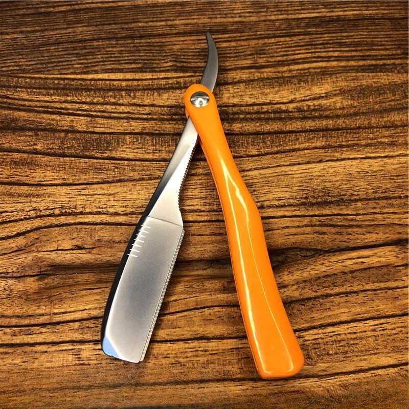Japanese Feather Razor Manual Folding Secure Shaver Men's Hair Beard Trimmer Barber Shop Hairdressing Shaving Blade Holder Y0705: Silver