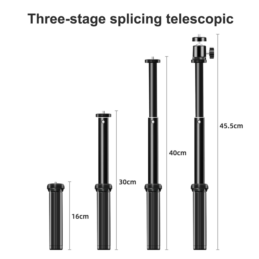 1/4 Screw Head Universal Portable 3 in 1 desktop Tripod Handheld Multifunction Selfie Tripod stand For Phone Camera
