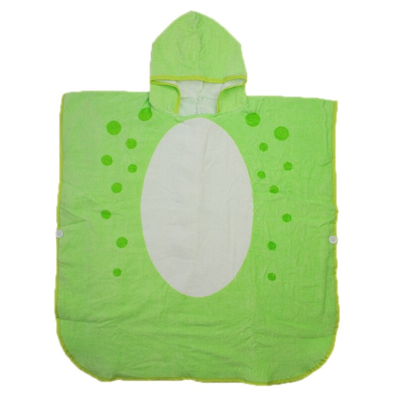 Børne 100%  bomulds badekåbe frotté håndklæde hætte badekåbe kjole sød baby tegneserie nattøj: D