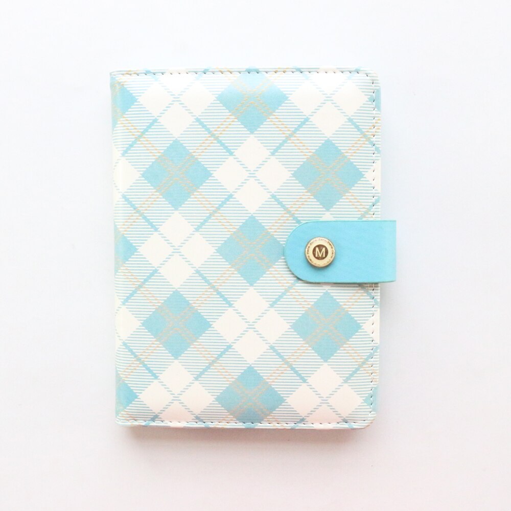 Domikee candy kawaii school student diary daily planner notebook cute hardcover leather agenda planner organizer A6: Sky Blue