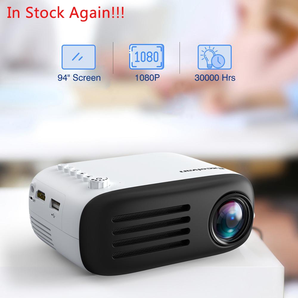 Exquizon YG200 LED proyector portátil 3,5mm 320x240 HDMI USB Mini YG320 PK YG300 proyector DE LA CASA reproductor de medios