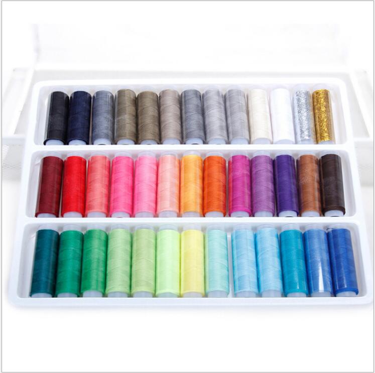 39Spools/Lot10 Multi Color Sewing Thread Polyester Thread Set Strong And Durable Sewing Threads For Hand Machines