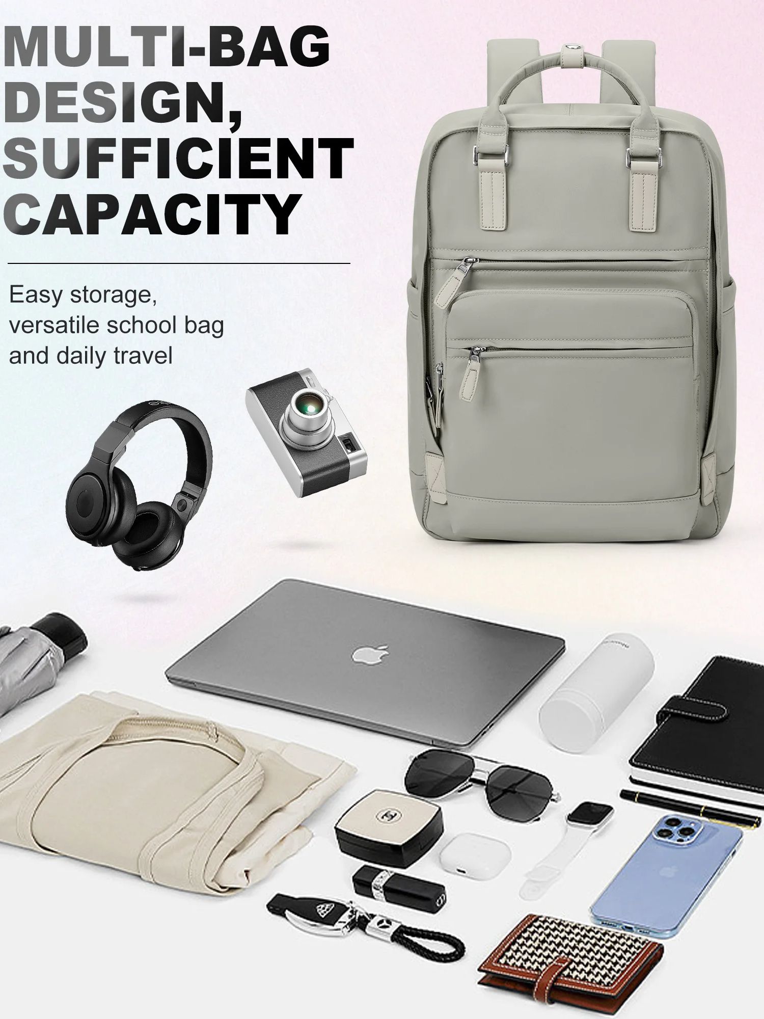 Mädchen Schult asche Laptop Rucksäcke Frauen Pendler Nylon informellen Rucksack, lässige Jugend schule Bücher tasche 2024 Hochschule Rucksack