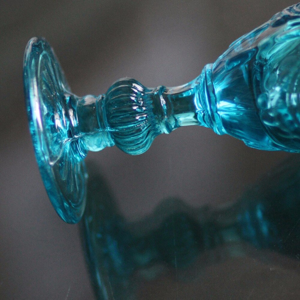 Keyama 1 stk blå glas bourbon retro præget krone glas bæger rødvin juice glas vand kop boligindretning