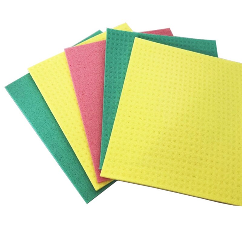 9Pcs Reusable Cleaning Fiber Cloth Absorbent Towel Clean Kitchen Cleaning Dishcloth Wipe Paper