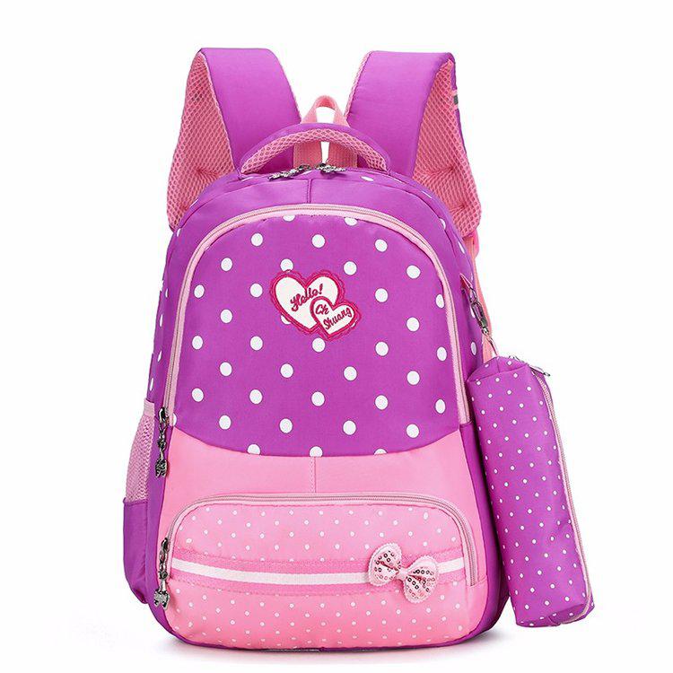 Di Modo Zaino 2020 Donne Zaino in Nylon Backbag Mochilas 2-4 Grado 8-12 Anni di Età Leggero per Bambini Zaini rugzak Kinderen: Purple