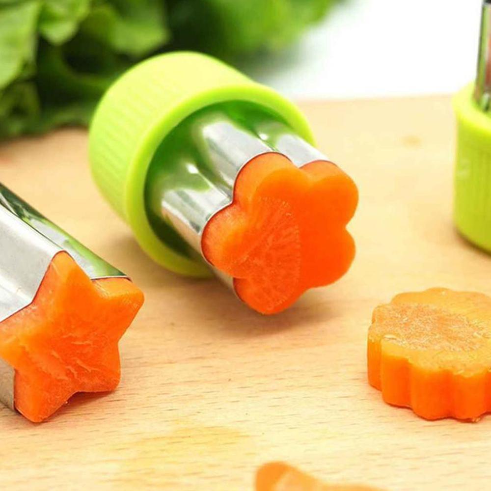 Star Heart Shape Vegetables Cutter 5PCS/set Portable Cook Tools Stainless Steel Fruit Cutting Die Kitchen Gadgets Fruit Cutter