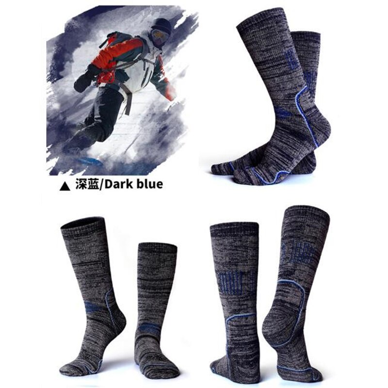 Winter Warm Sports Socks Men Thickening Alaska Terry Thermo Sock Skiing Outdoor Thermal Sock High Warmth Snow Hiking Sport
