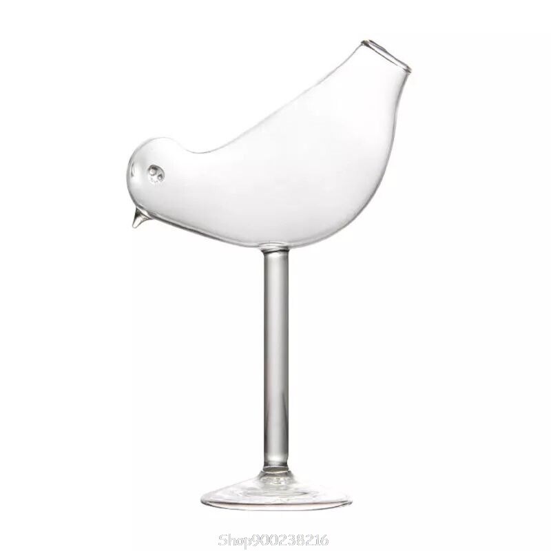 150ml fugl form cocktail beger glass personlighet molekylær røkt modelleringsglass fantasi vin beger  s01 20: C