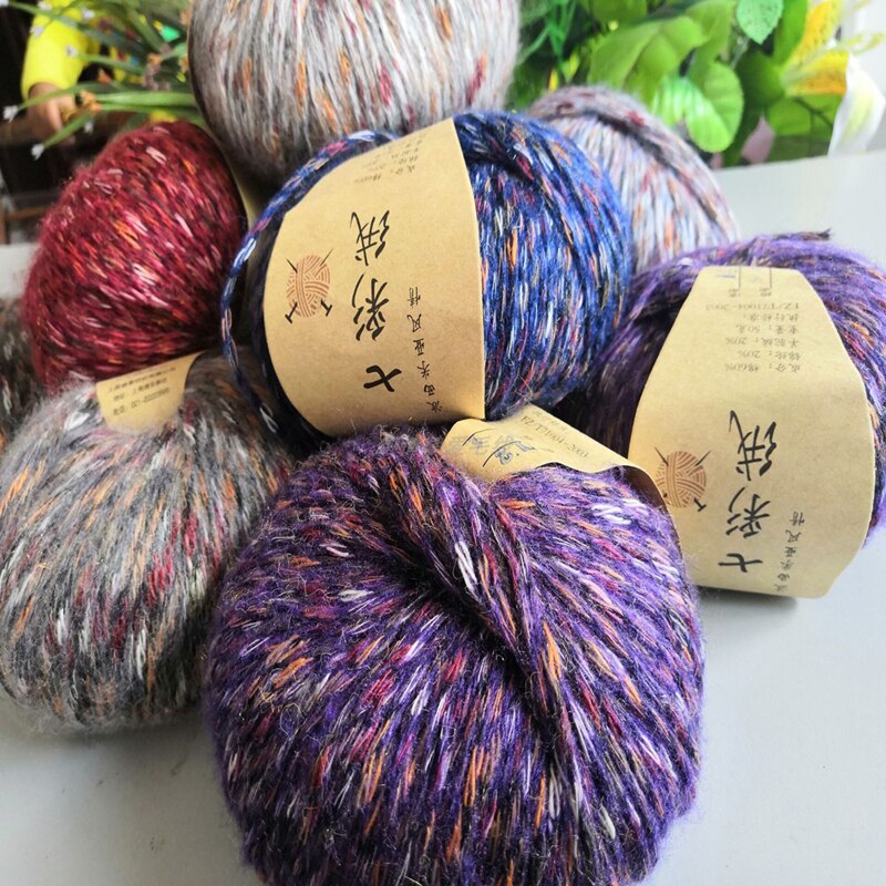 50g Wollen Kleurrijke Alpaca Fluwelen Wol Kasjmier Garen voor Hand Breien Haak DIY Trui Sjaal Draad