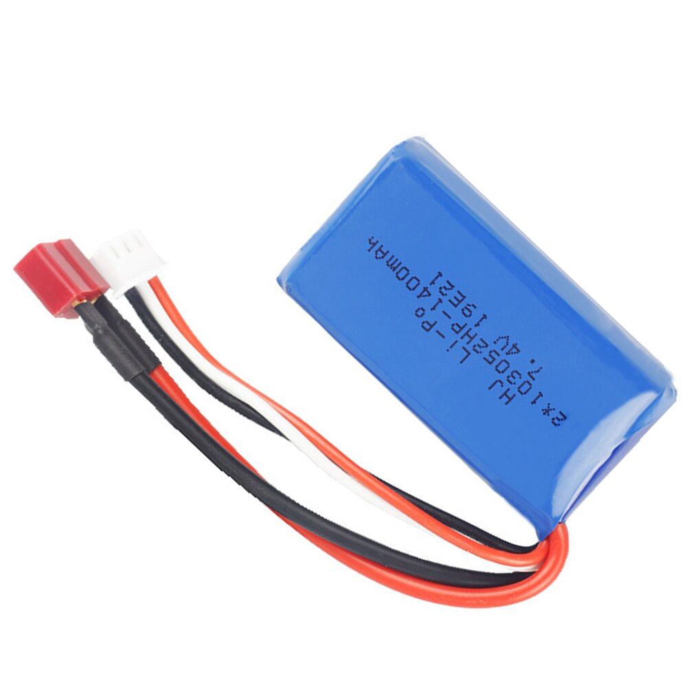 5Pcs 7.4 V 1400Mah Oplaadbare Lipo Batterij 25C 103052 Voor Wltoys A959-B A969-B A979-B K929-B Rc Auto Vrachtwagen onderdelen 2S 7.4 V