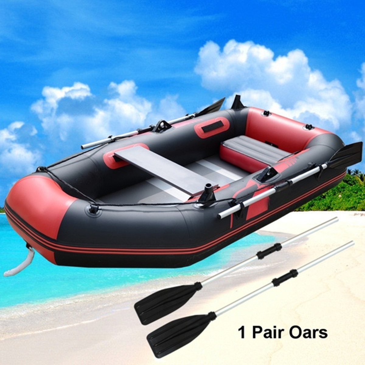 2Pcs Detachable Assemble Strengthened Aluminium Boat Oars Paddle Long Oar PVC Inflatable Boat Fishing Kayak Canoe Paddle Pad