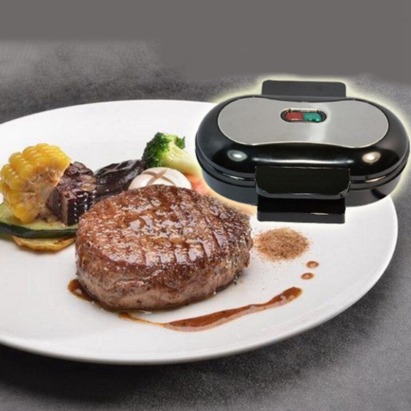 Home Mini Panini Sandwich Machine 220V Electric Griddle Hamburger Maker Steak Steak Frying Pan Eggs Cooker 750W EU Plug