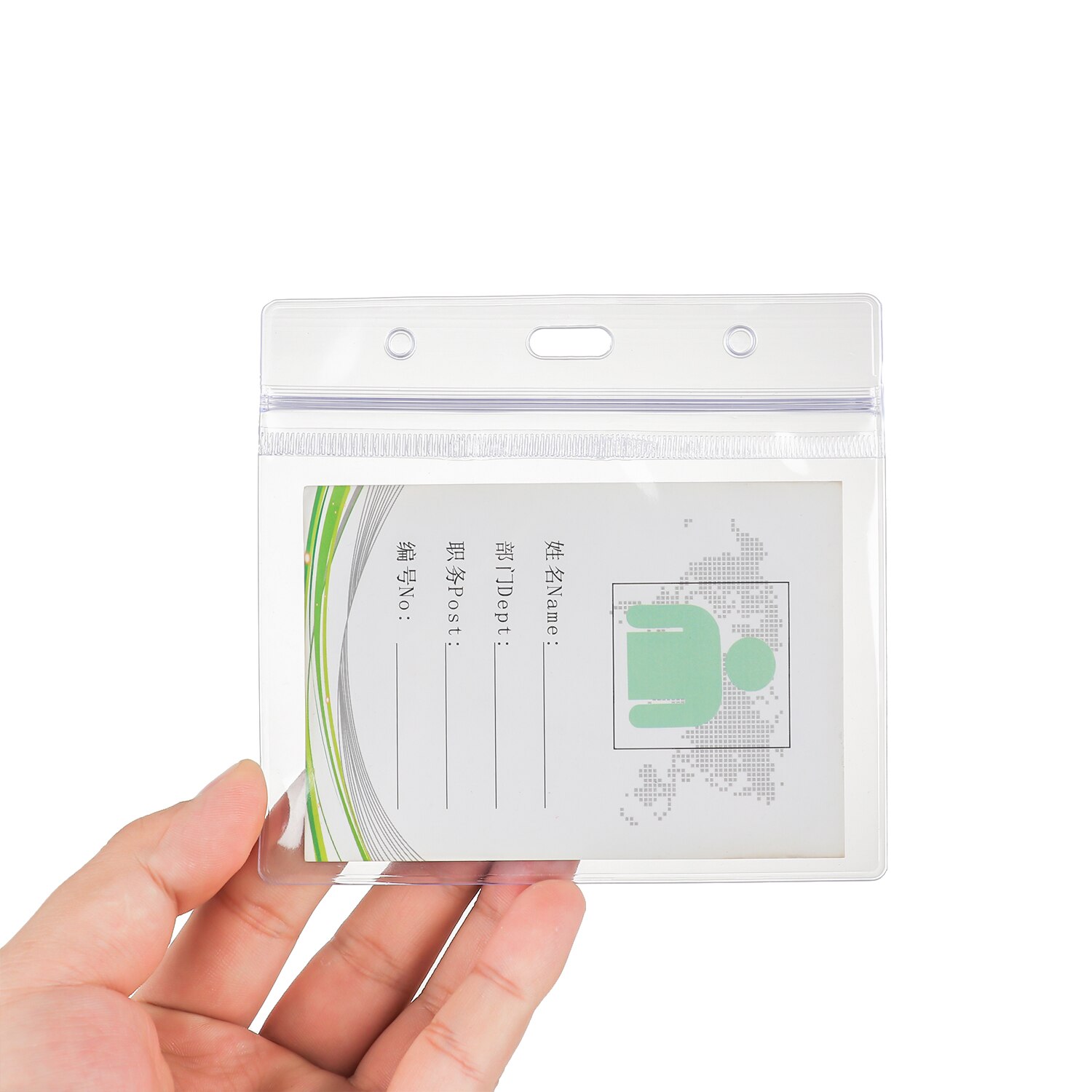4X3 inch Clear Plastic Card Holder Protector for ID Card Holder PVC Plastic Sleeve Cover Waterproof with Resealable Zip