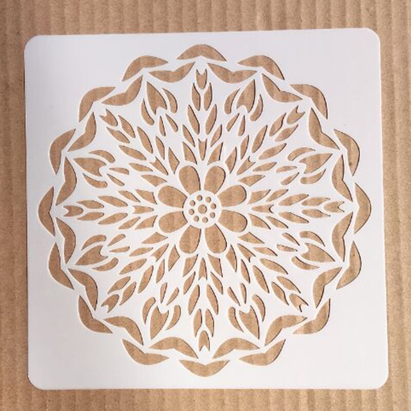 Pochoir Mandala pour meubles, 30x30Cm, 1 pièce, peinture murale, décoration, superposition plastique, bricolage, coloration, gaufrage, scrapbooking: c12
