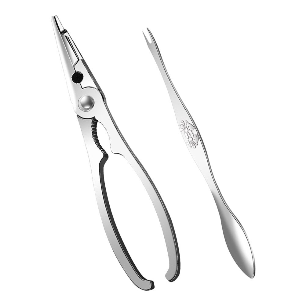 Alicates de cangrejo, herramienta para comer mariscos, herramienta para comer cangrejo, aguja, cizalla para restaurantes y cocina, 1 Juego